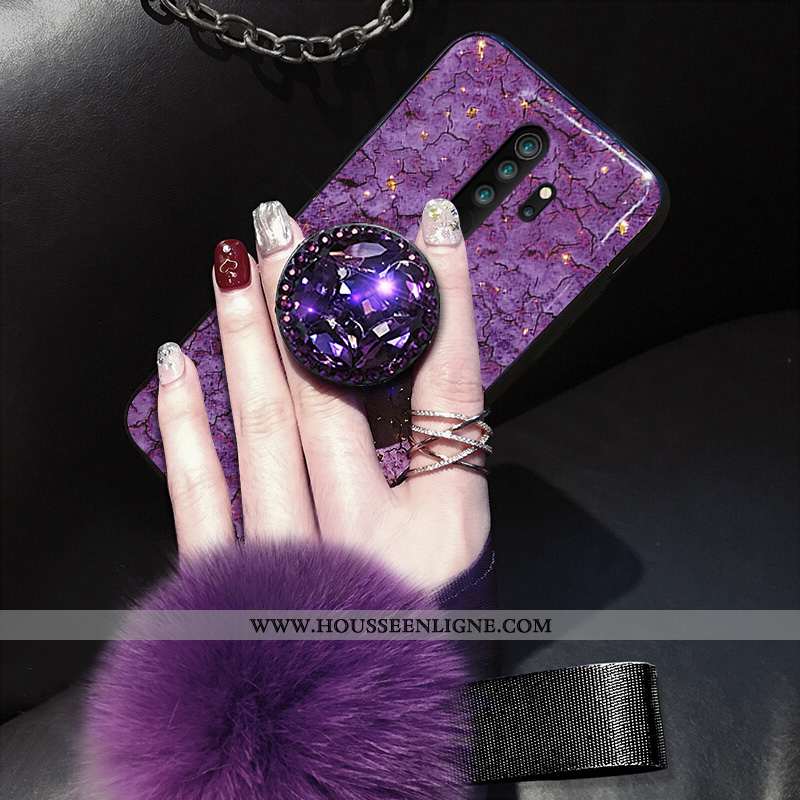 Coque Xiaomi Redmi Note 8 Pro Protection Personnalité Petit Ultra Net Rouge Violet Téléphone Portabl