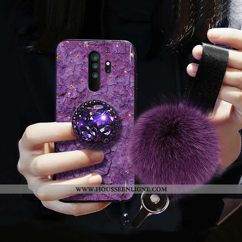 Coque Xiaomi Redmi Note 8 Pro Protection Personnalité Petit Ultra Net Rouge Violet Téléphone Portabl