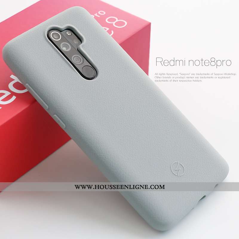 Coque Xiaomi Redmi Note 8 Pro Silicone Épaissir Rouge Téléphone Portable Étui Tout Compris Antidérap