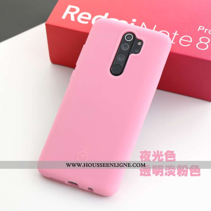 Coque Xiaomi Redmi Note 8 Pro Silicone Épaissir Rouge Téléphone Portable Étui Tout Compris Antidérap