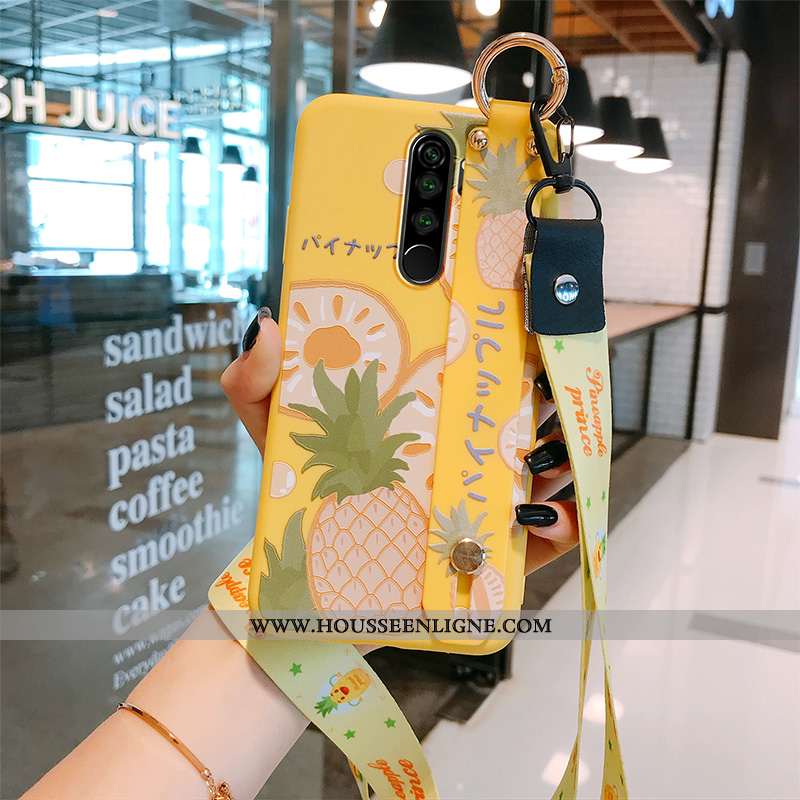 Coque Xiaomi Redmi Note 8 Pro Tendance Silicone Étui Nouveau Vent Ornements Suspendus Fruit Jaune