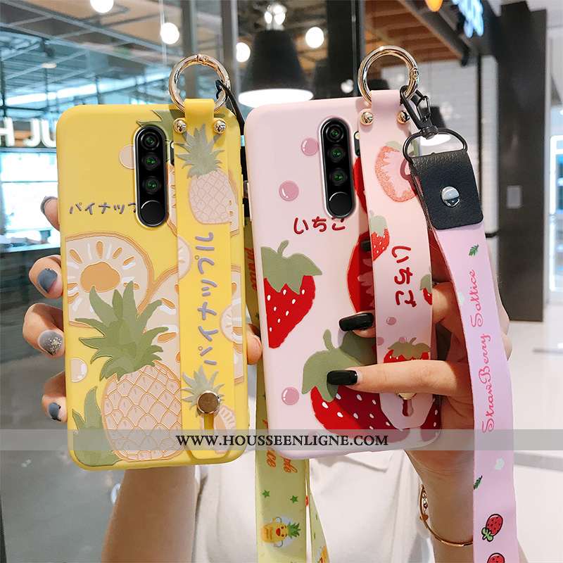 Coque Xiaomi Redmi Note 8 Pro Tendance Silicone Étui Nouveau Vent Ornements Suspendus Fruit Jaune