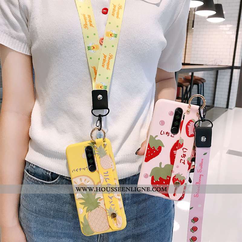 Coque Xiaomi Redmi Note 8 Pro Tendance Silicone Étui Nouveau Vent Ornements Suspendus Fruit Jaune