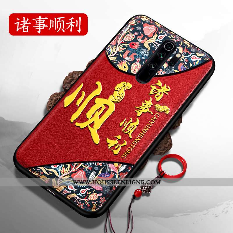 Coque Xiaomi Redmi Note 8 Pro Ultra Tendance Nouveau Incassable Fluide Doux Étui Rouge