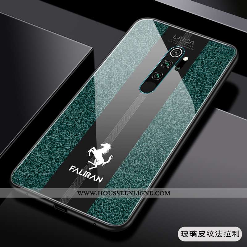Coque Xiaomi Redmi Note 8 Pro Ultra Tendance Rouge Personnalité Délavé En Daim Business Légère Verte