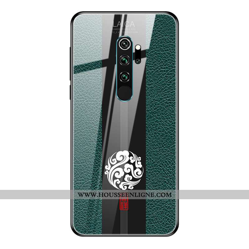 Coque Xiaomi Redmi Note 8 Pro Ultra Tendance Rouge Personnalité Délavé En Daim Business Légère Verte