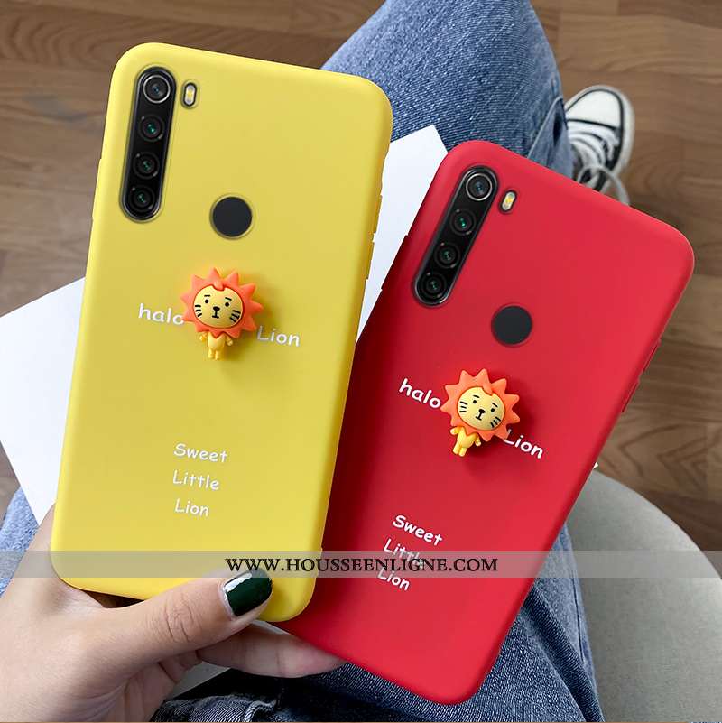 Coque Xiaomi Redmi Note 8t Fluide Doux Silicone Net Rouge Haute Tout Compris Jaune Dessin Animé