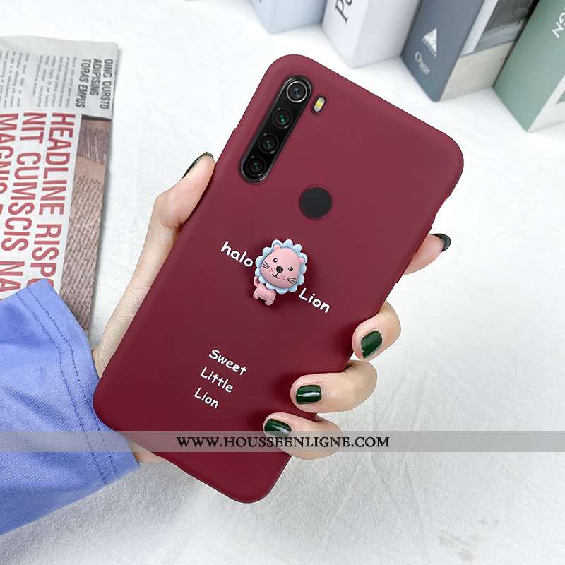 Coque Xiaomi Redmi Note 8t Fluide Doux Silicone Net Rouge Haute Tout Compris Jaune Dessin Animé
