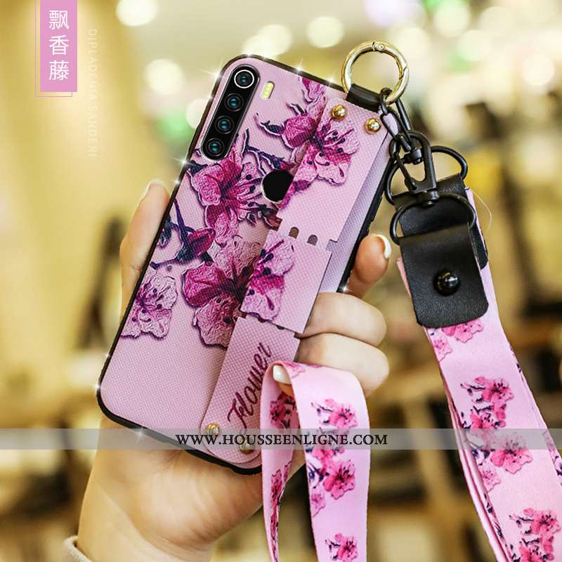 Coque Xiaomi Redmi Note 8t Mode Protection Tendance Étui Personnalité Rose Fluide Doux