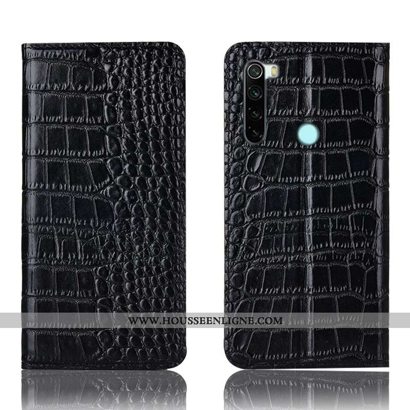 Coque Xiaomi Redmi Note 8t Protection Cuir Véritable Rouge Téléphone Portable Petit Étui Tout Compri