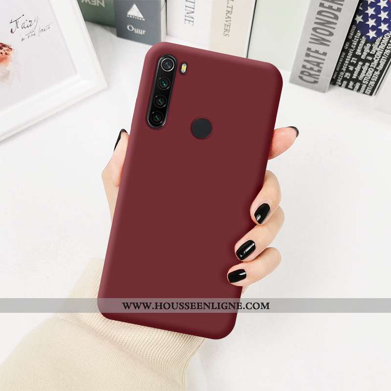 Coque Xiaomi Redmi Note 8t Protection Personnalité Couleurs De Bonbon Téléphone Portable Couleur Uni