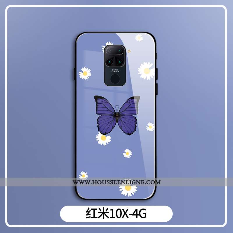 Coque Xiaomi Redmi Note 9 Personnalité Créatif Papillon Petit Téléphone Portable Violet Net Rouge