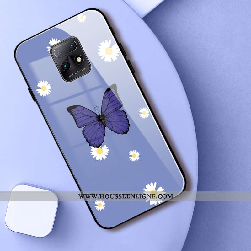 Coque Xiaomi Redmi Note 9 Personnalité Créatif Papillon Petit Téléphone Portable Violet Net Rouge