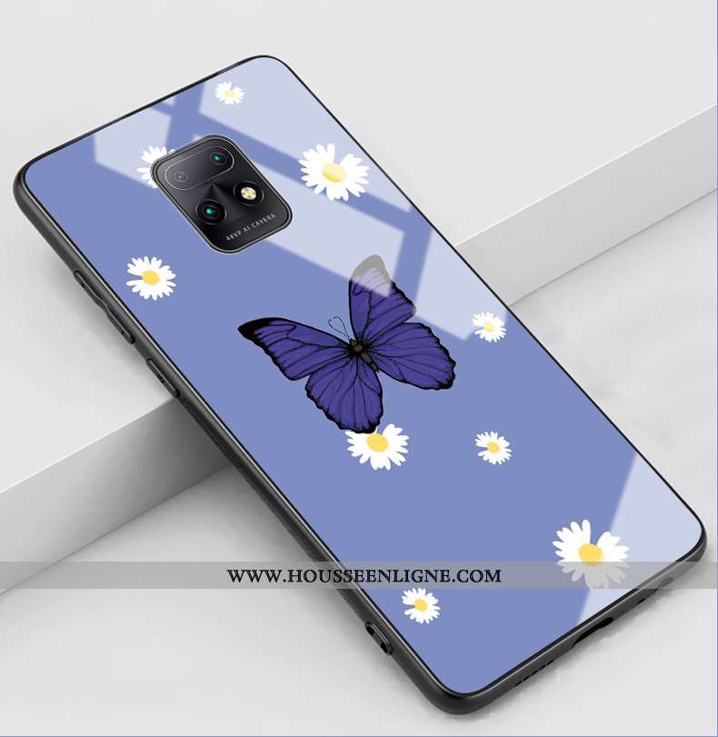 Coque Xiaomi Redmi Note 9 Personnalité Créatif Papillon Petit Téléphone Portable Violet Net Rouge