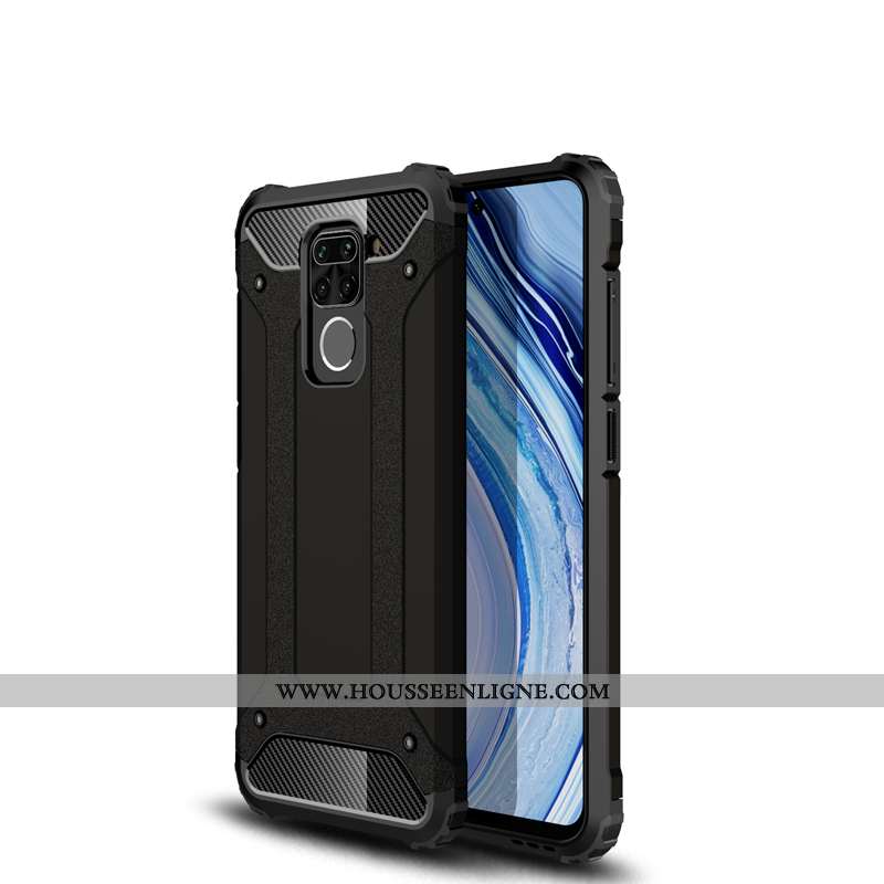 Coque Xiaomi Redmi Note 9 Personnalité Créatif Rouge Magnétisme Protection Difficile Étui Noir
