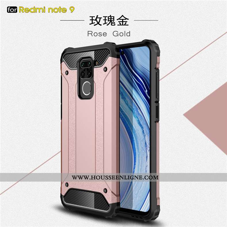 Coque Xiaomi Redmi Note 9 Personnalité Créatif Rouge Magnétisme Protection Difficile Étui Noir