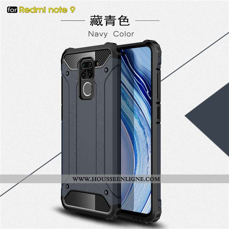 Coque Xiaomi Redmi Note 9 Personnalité Créatif Rouge Magnétisme Protection Difficile Étui Noir