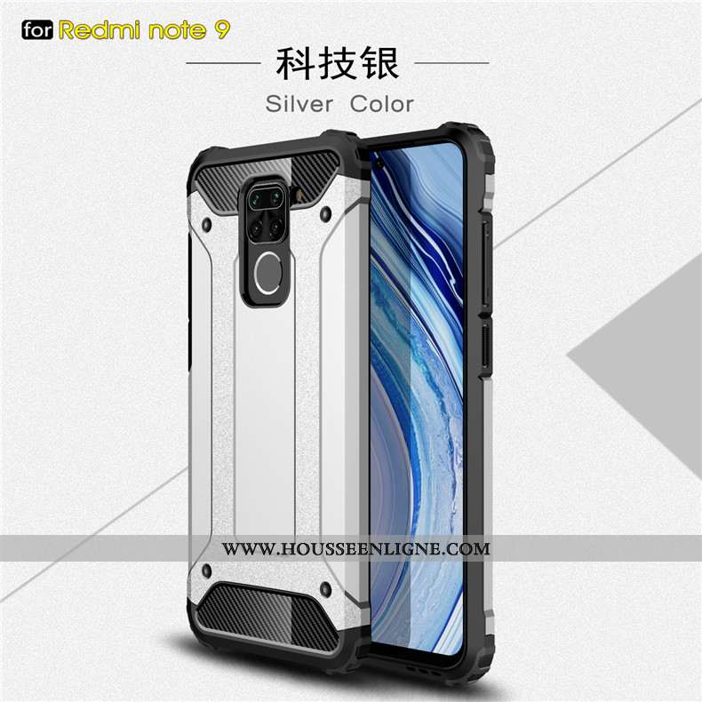 Coque Xiaomi Redmi Note 9 Personnalité Créatif Rouge Magnétisme Protection Difficile Étui Noir
