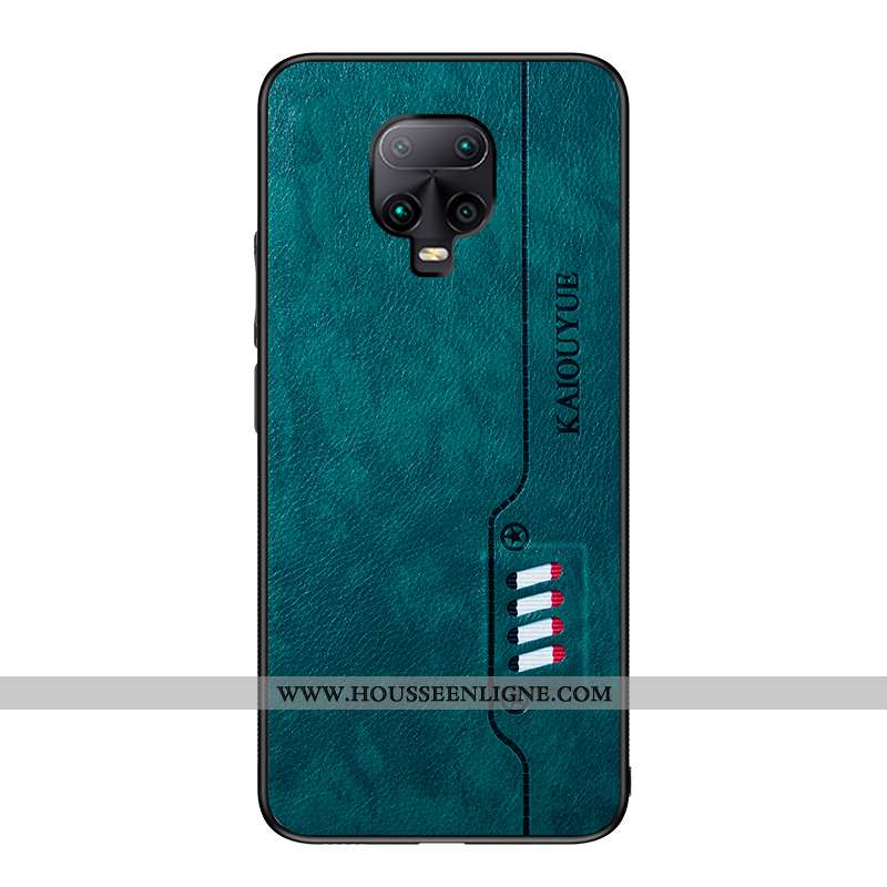 Coque Xiaomi Redmi Note 9 Pro Fluide Doux Cuir Membrane Tout Compris Téléphone Portable Vert Verte