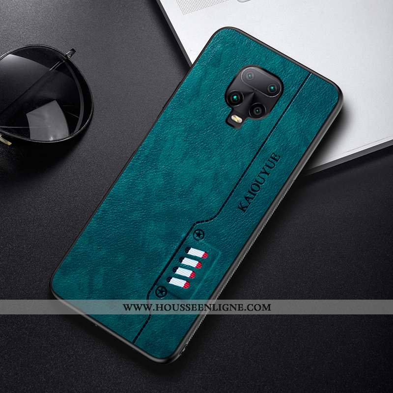 Coque Xiaomi Redmi Note 9 Pro Fluide Doux Cuir Membrane Tout Compris Téléphone Portable Vert Verte