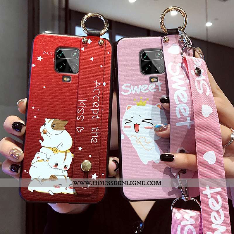 Coque Xiaomi Redmi Note 9 Pro Fluide Doux Silicone Étui Tout Compris Ornements Suspendus Incassable 