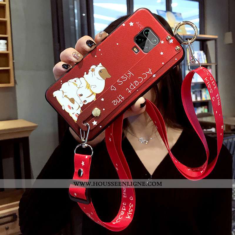 Coque Xiaomi Redmi Note 9 Pro Fluide Doux Silicone Étui Tout Compris Ornements Suspendus Incassable 