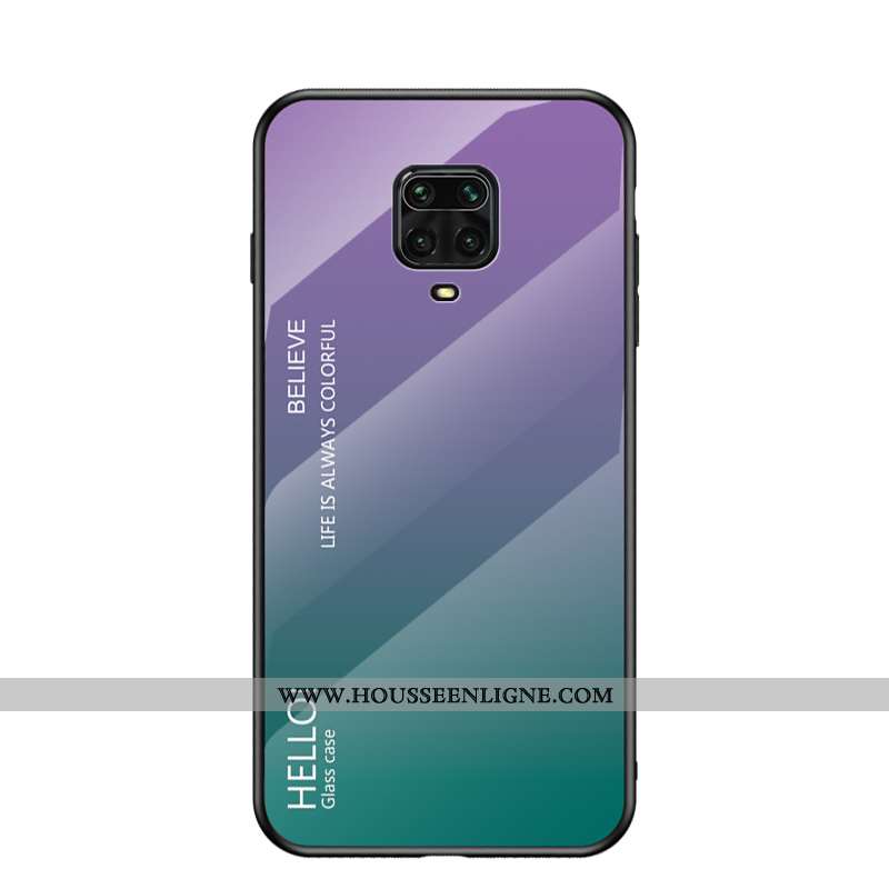 Coque Xiaomi Redmi Note 9 Pro Tendance Protection Tout Compris Dégradé Verre Net Rouge Étui