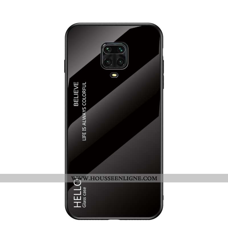 Coque Xiaomi Redmi Note 9 Pro Tendance Protection Tout Compris Dégradé Verre Net Rouge Étui