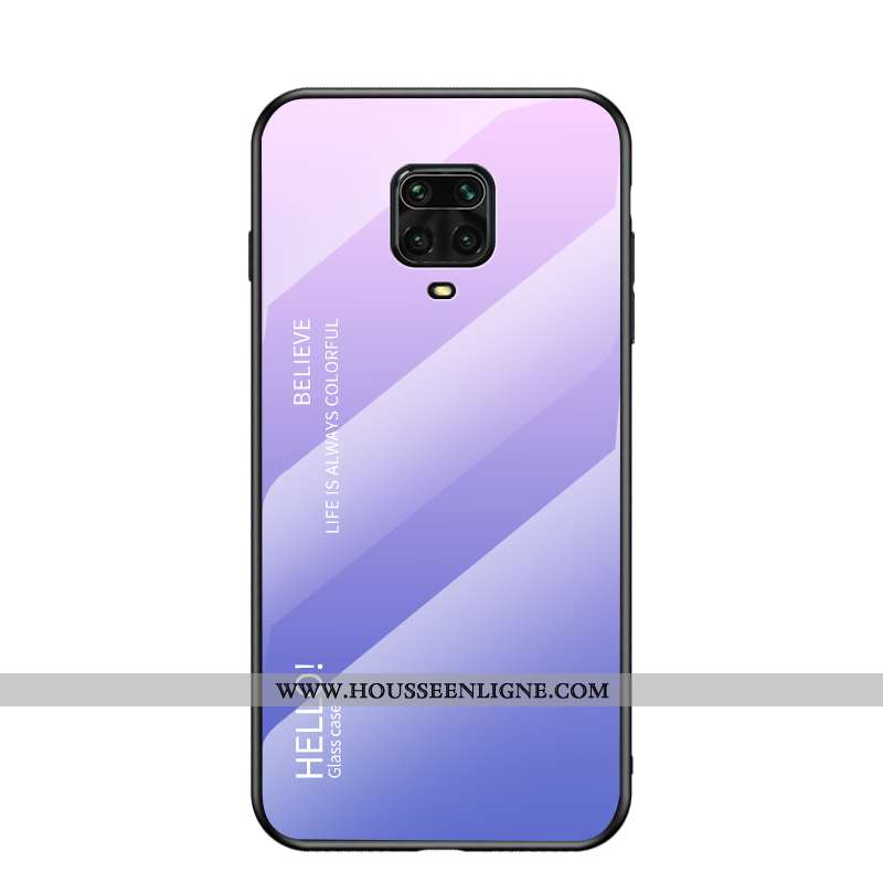 Coque Xiaomi Redmi Note 9 Pro Tendance Protection Tout Compris Dégradé Verre Net Rouge Étui