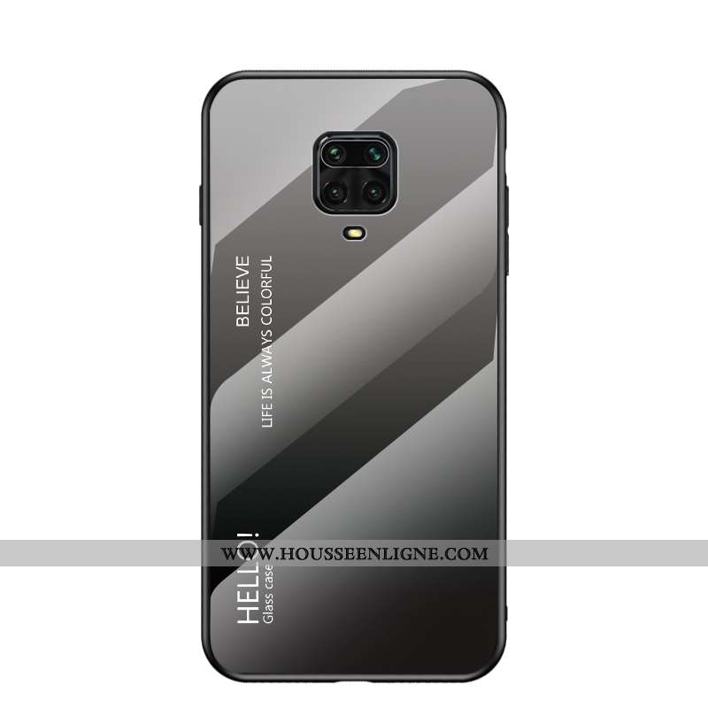 Coque Xiaomi Redmi Note 9 Pro Tendance Protection Tout Compris Dégradé Verre Net Rouge Étui