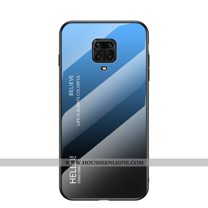 Coque Xiaomi Redmi Note 9 Pro Tendance Protection Tout Compris Dégradé Verre Net Rouge Étui