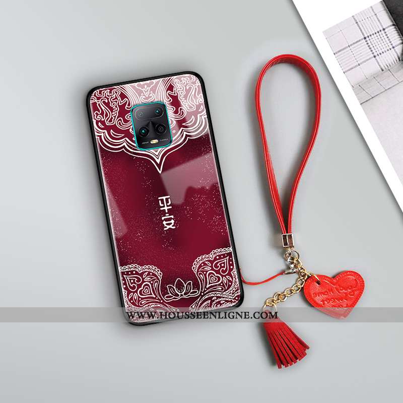 Coque Xiaomi Redmi Note 9 Pro Vintage Tendance Totem Bleu Nouveau Miroir Créatif