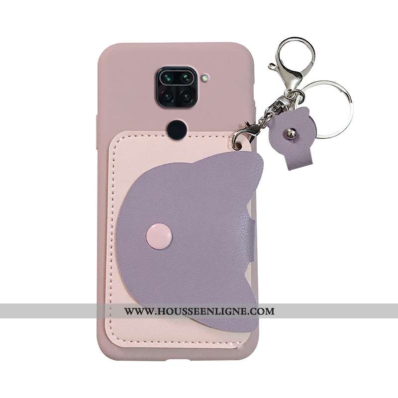 Coque Xiaomi Redmi Note 9 Protection Créatif Incassable Tout Compris Rouge Rose Portefeuille