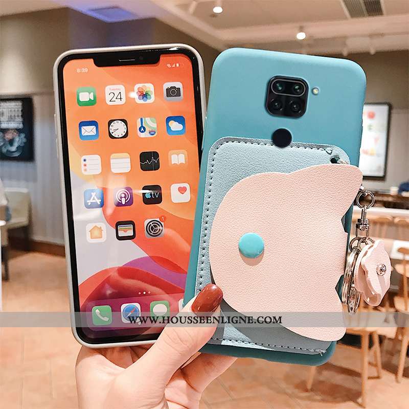Coque Xiaomi Redmi Note 9 Protection Créatif Incassable Tout Compris Rouge Rose Portefeuille