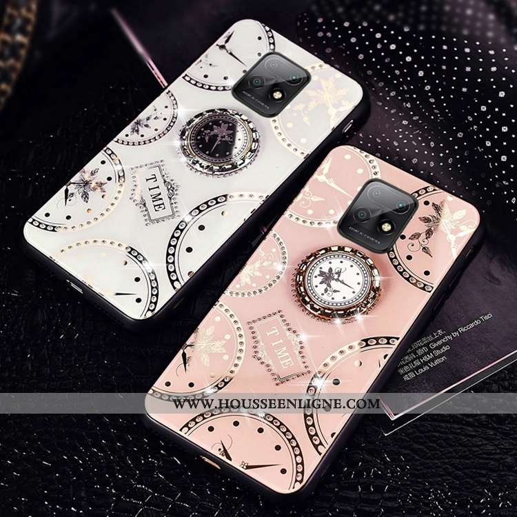 Coque Xiaomi Redmi Note 9 Protection Personnalité Étui Boucle Téléphone Portable Tendance Rouge Doré