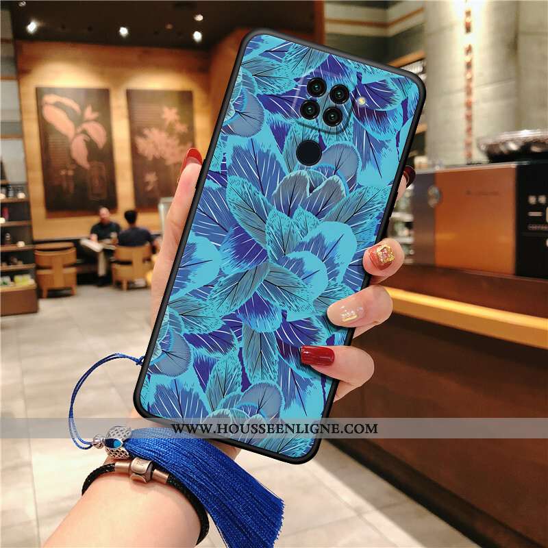 Coque Xiaomi Redmi Note 9 Protection Vintage Amoureux Style Chinois Tout Compris Net Rouge Étui Bleu