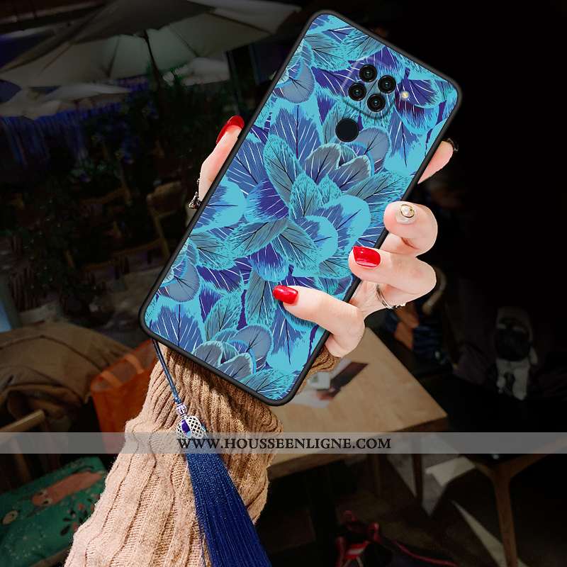 Coque Xiaomi Redmi Note 9 Protection Vintage Amoureux Style Chinois Tout Compris Net Rouge Étui Bleu