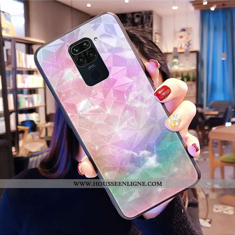 Coque Xiaomi Redmi Note 9 Tendance Modèle Fleurie Net Rouge Petit Losange Rouge Téléphone Portable R