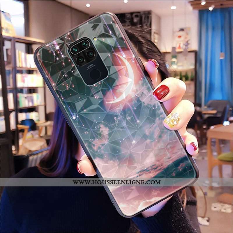 Coque Xiaomi Redmi Note 9 Tendance Modèle Fleurie Net Rouge Petit Losange Rouge Téléphone Portable R