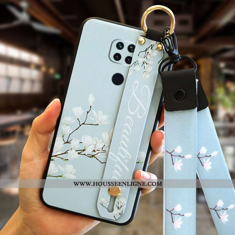 Coque Xiaomi Redmi Note 9 Tendance Personnalité Net Rouge Incassable Téléphone Portable Bleu