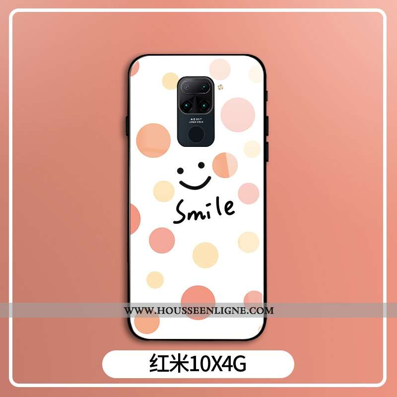Coque Xiaomi Redmi Note 9 Verre Ultra Difficile Téléphone Portable Étui Fluide Doux Blanche