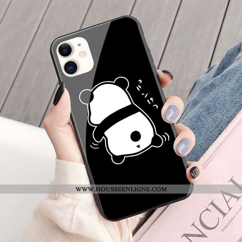 Coque iPhone 11 Charmant Tendance Chat Étui Mode Tout Compris Ours Blanche