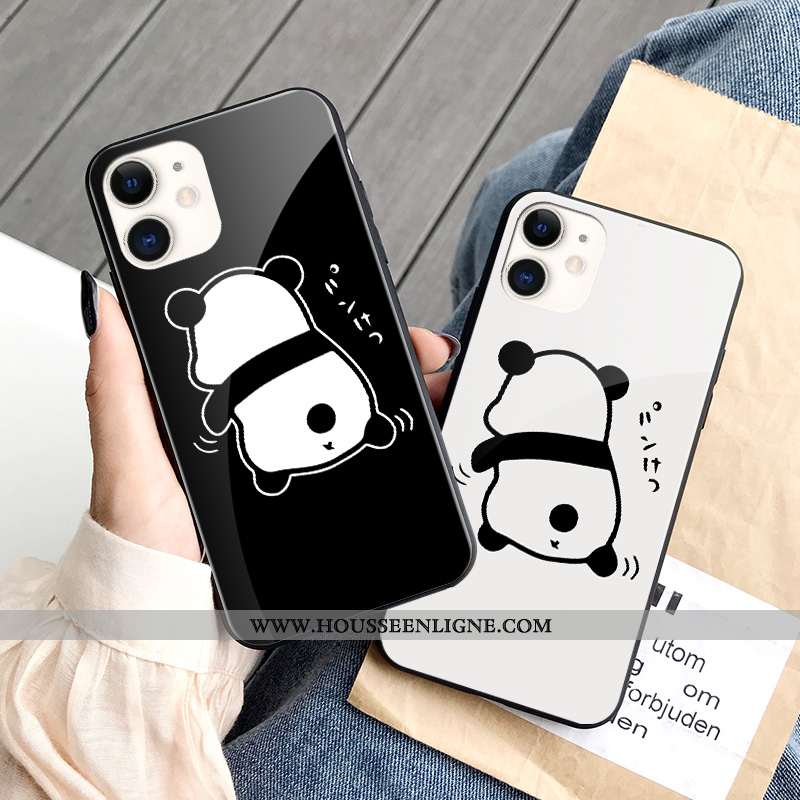 Coque iPhone 11 Charmant Tendance Chat Étui Mode Tout Compris Ours Blanche