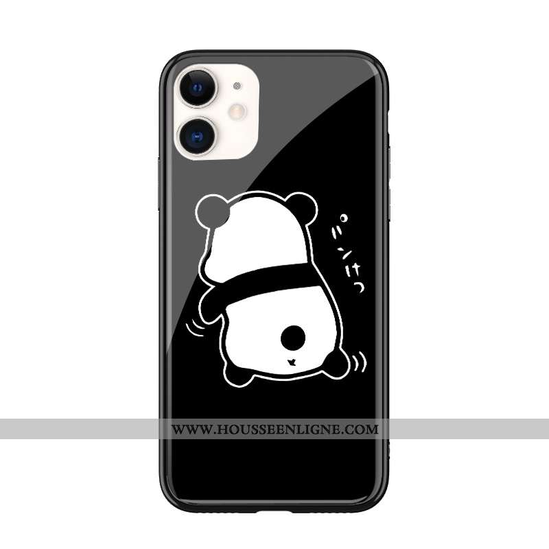 Coque iPhone 11 Charmant Tendance Chat Étui Mode Tout Compris Ours Blanche