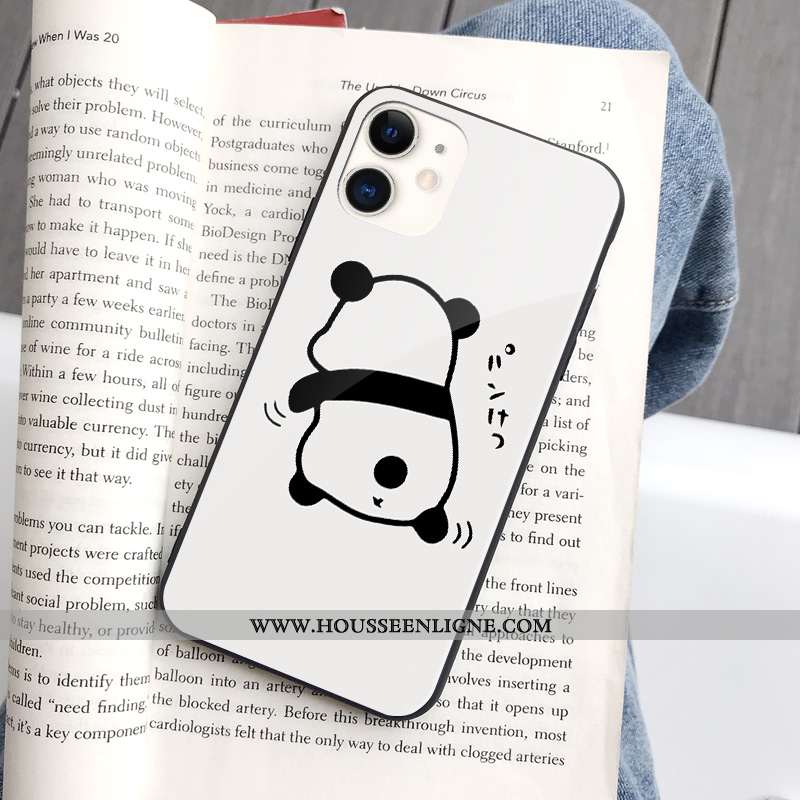 Coque iPhone 11 Charmant Tendance Chat Étui Mode Tout Compris Ours Blanche