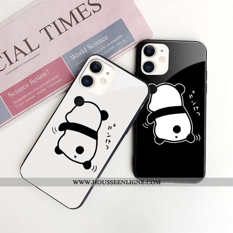 Coque iPhone 11 Charmant Tendance Chat Étui Mode Tout Compris Ours Blanche
