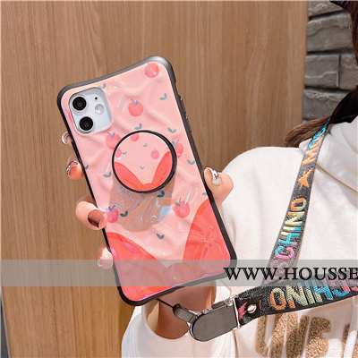 Coque iPhone 11 Charmant Tendance Étui Dimensionnel Personnalité Rose