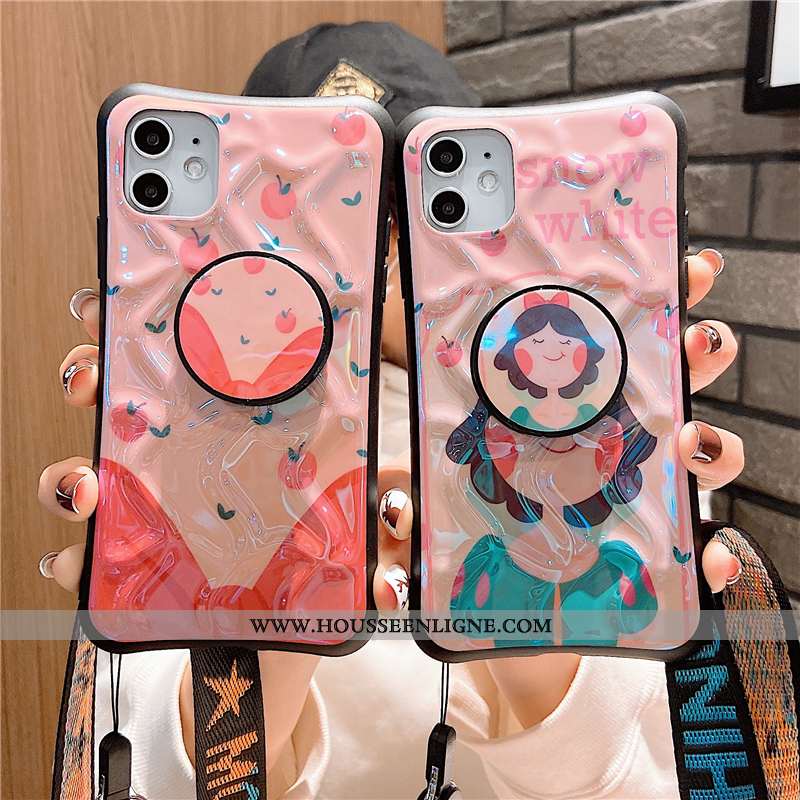Coque iPhone 11 Charmant Tendance Étui Dimensionnel Personnalité Rose