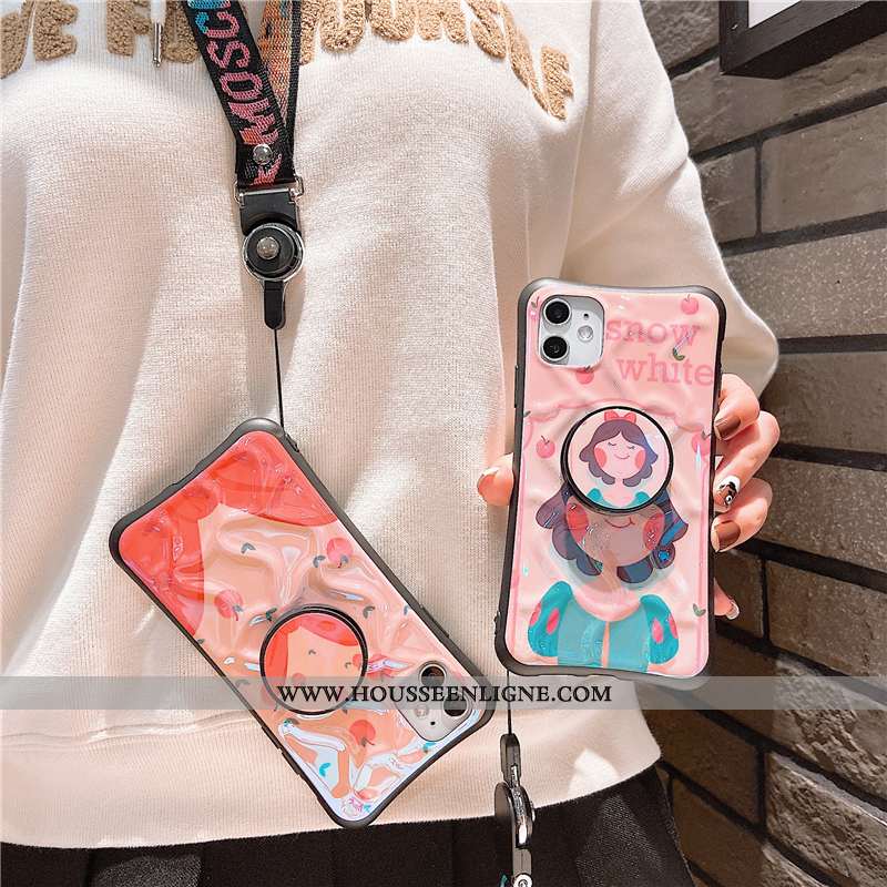 Coque iPhone 11 Charmant Tendance Étui Dimensionnel Personnalité Rose