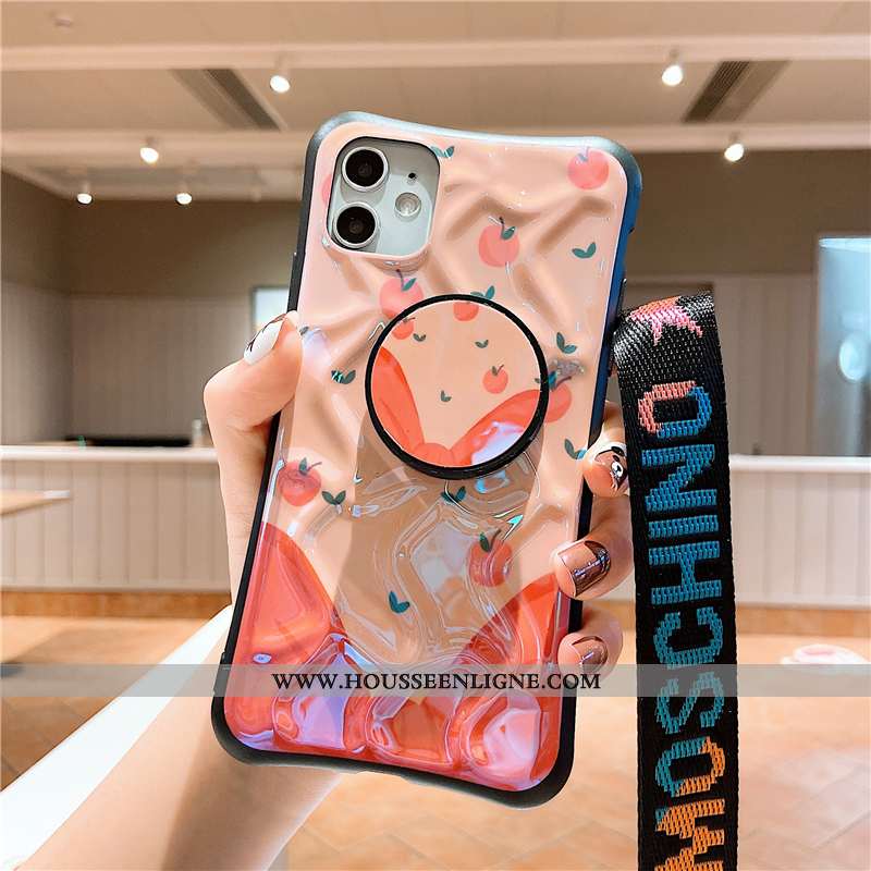 Coque iPhone 11 Charmant Tendance Étui Dimensionnel Personnalité Rose